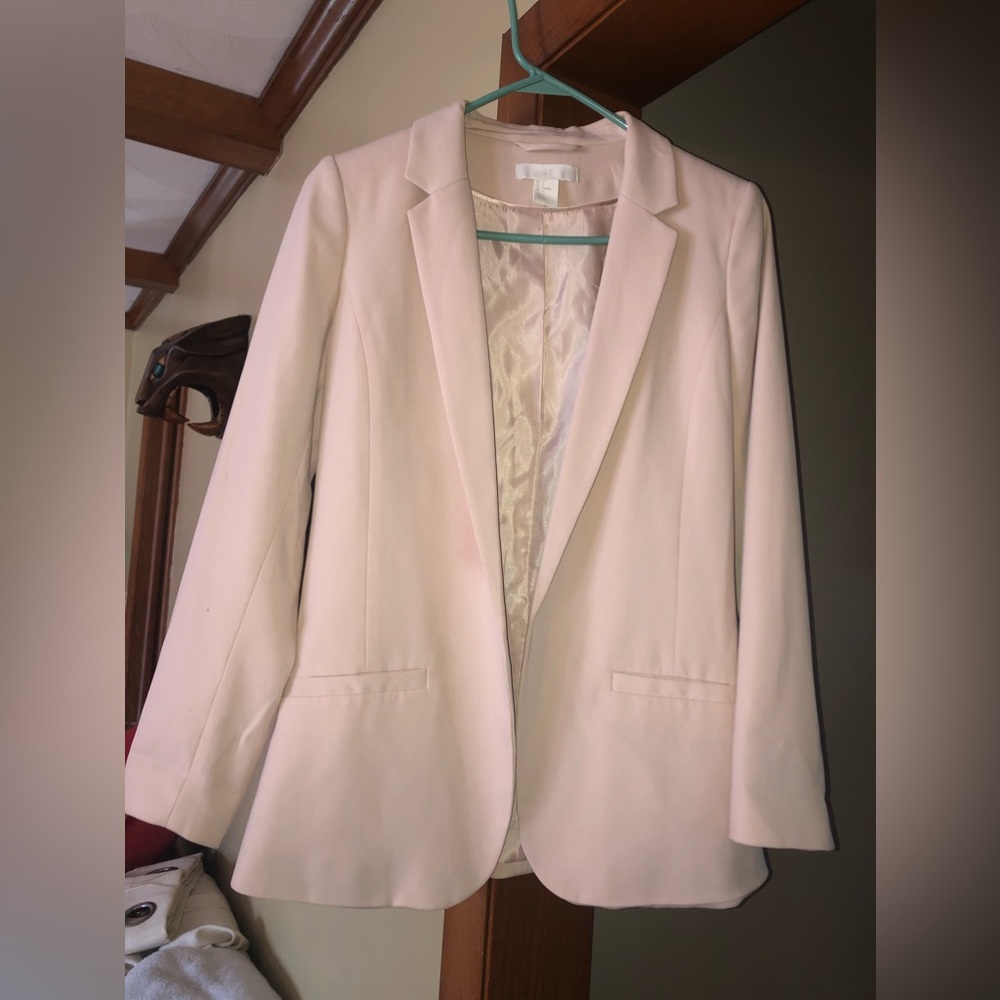 cream office blazer